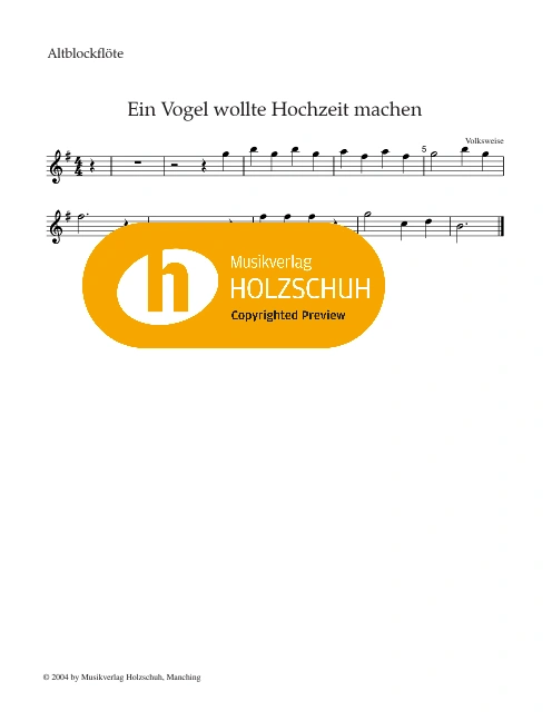 Ein Vogel wollte Hochzeit machen